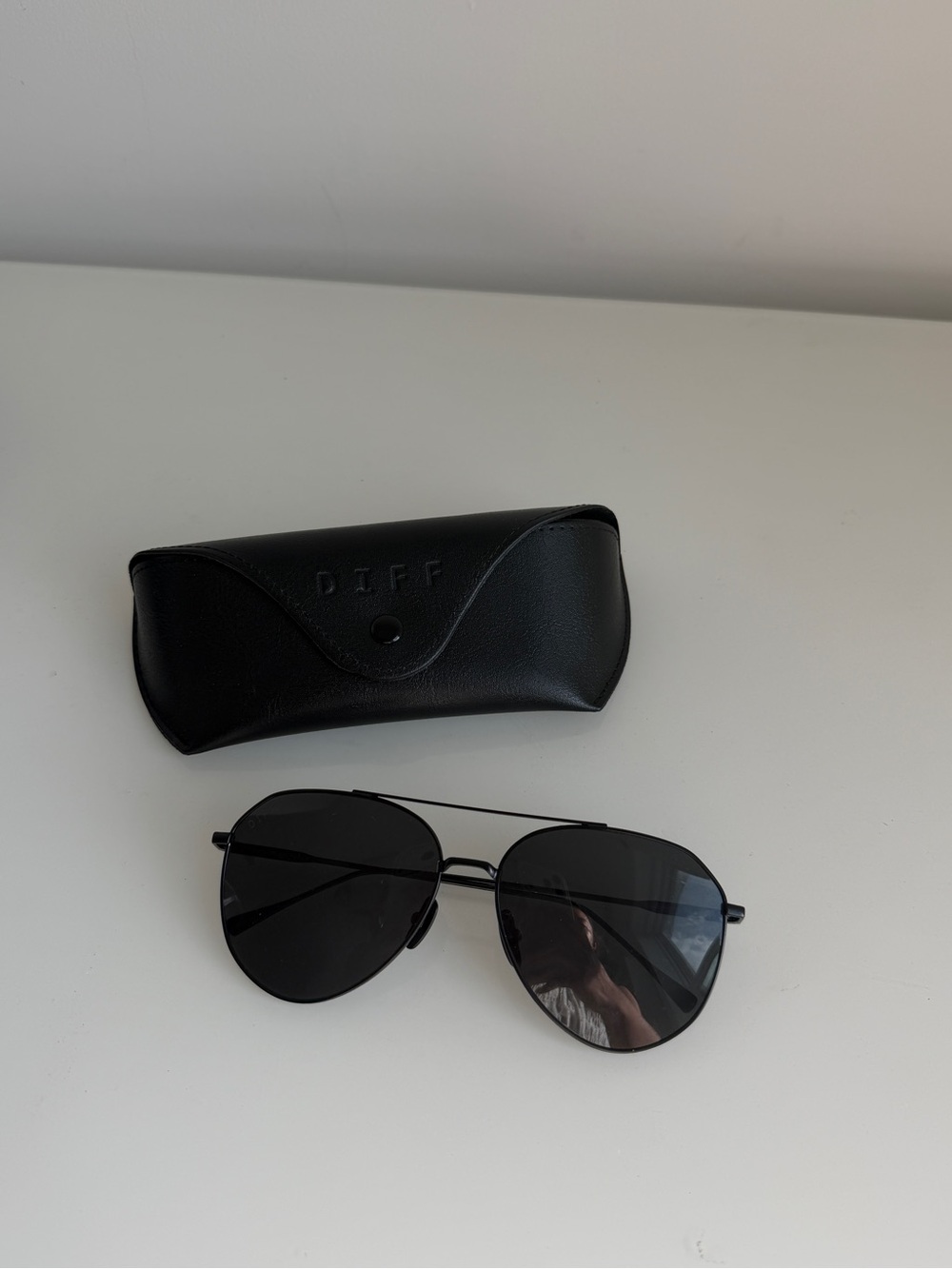 NWT Diff Black Aviator Sunglasses